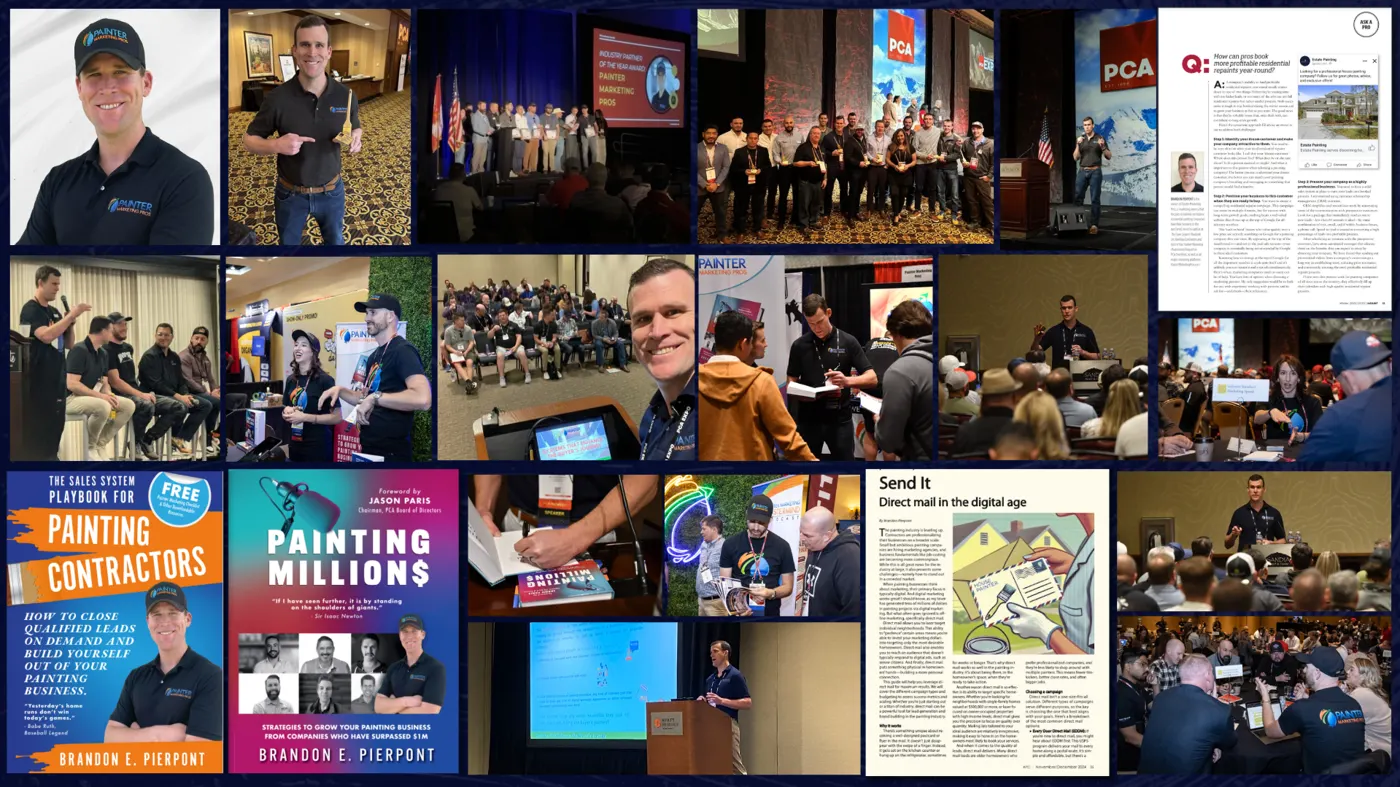 The Painter Marketing Pros team speaking and exhibiting at PCA events